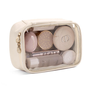 Pocmimut Makeup BagSmall Makeup Bag Clear Travel Makeup Bag Car Accessories Storage for WomenTravel Essentials OrganizersBeige - Urban Cart