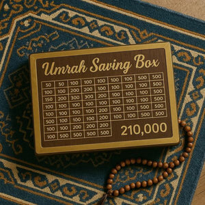 Umrah Savings Box – The Elegant Wooden Solution for Your Spiritual Journey - Urban Cart