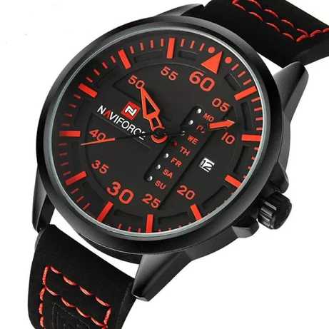 Sport Quartz Men's Watch waterproof military leather strap