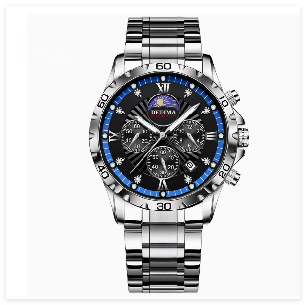 Sleek Quartz Business Watch – Stylish, Waterproof Timepiece with Precision Three-Pin Dial