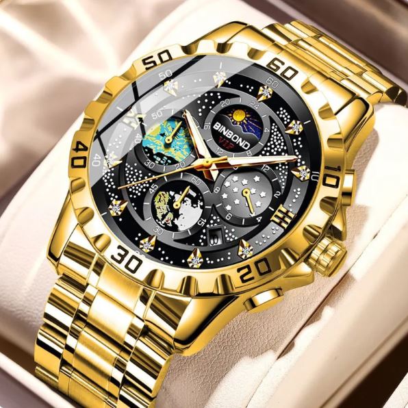 Sleek Quartz Business Watch – Stylish, Waterproof Timepiece with Precision Three-Pin Dial