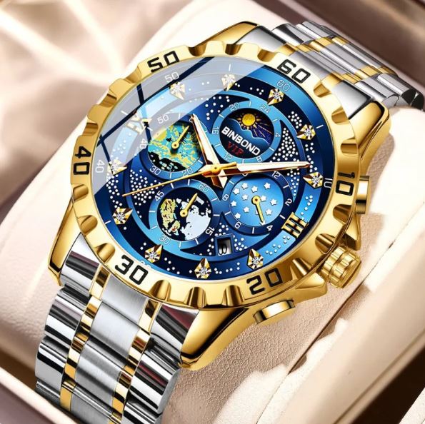 Sleek Quartz Business Watch – Stylish, Waterproof Timepiece with Precision Three-Pin Dial