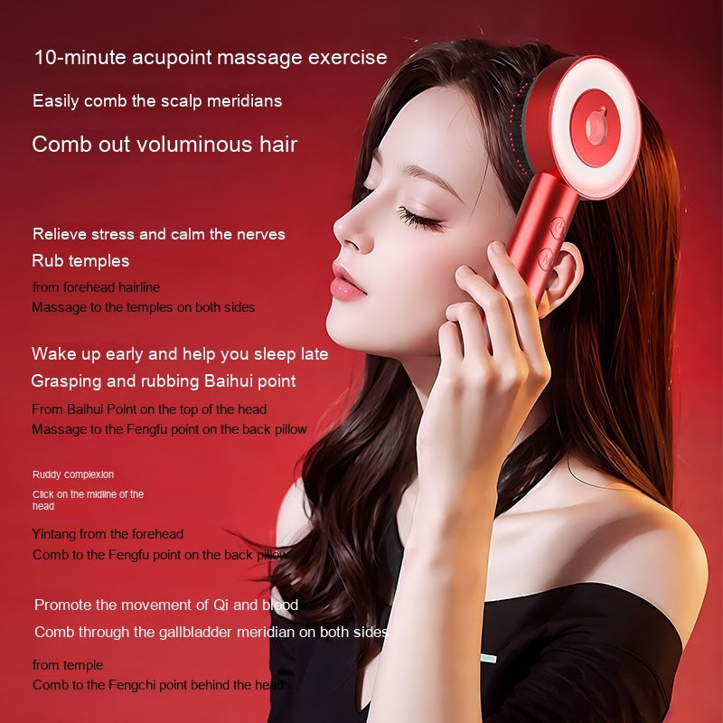 Fluffy Comb Scalp Massager Infrared Hair Care And Beauty - Urban Cart